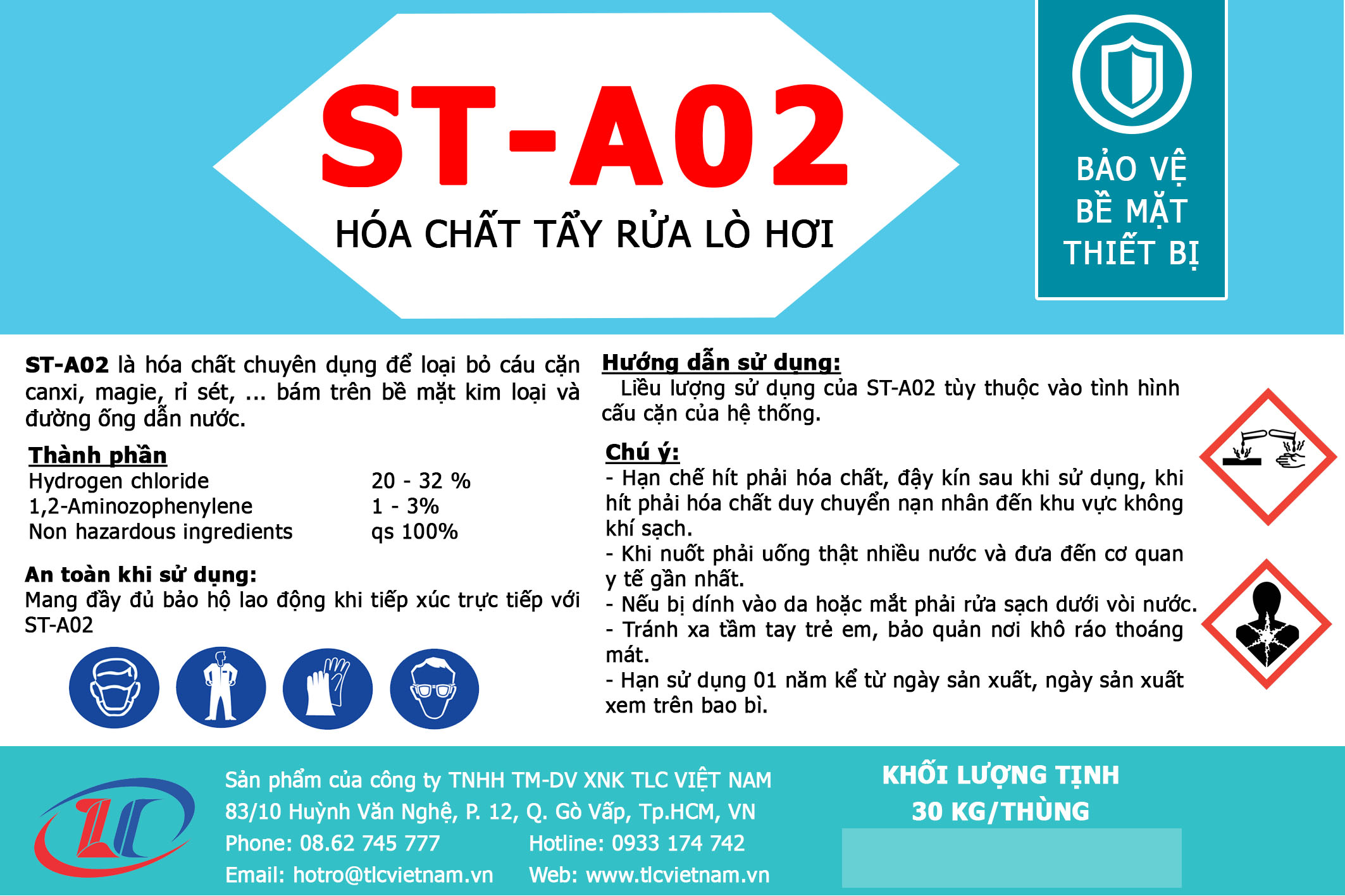 Hoá chất tẩy rửa cáu cặn ST-A02 (lò hơi) - Ảnh 2